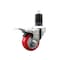 Service Caster 3'' Red Poly Swivel 1-5/8'' Expanding Stem Caster Total Lock Brake SCC-EXTTL20S314-PPUB-RED-158 - alternate 1